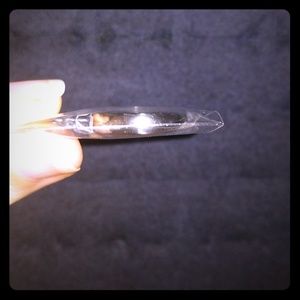 White gold over stainless steel band